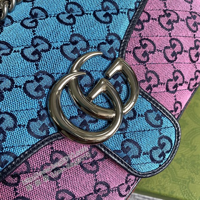Gucci新款全皮女包 古馳Marmont系列小號鏈條肩背包 Gucci經典款斜挎女包 443497  ydg3262